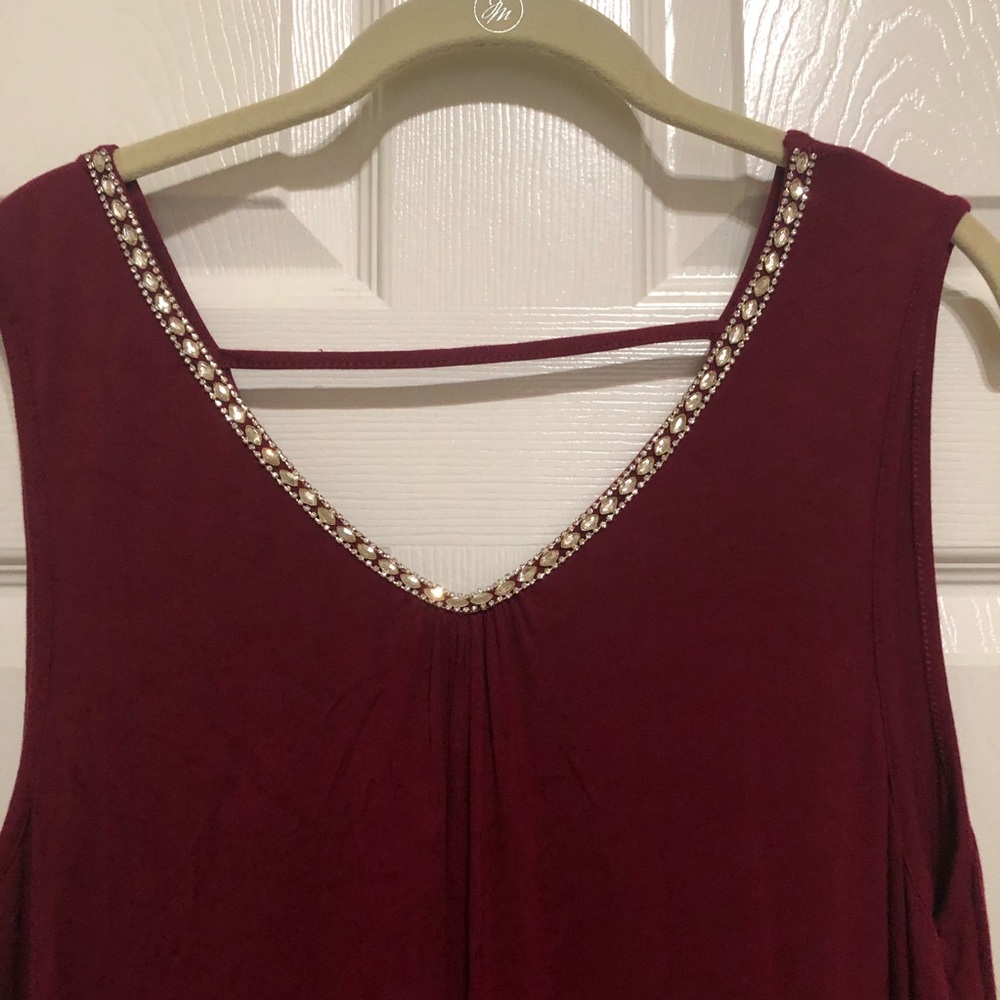 Red Jeweled Top